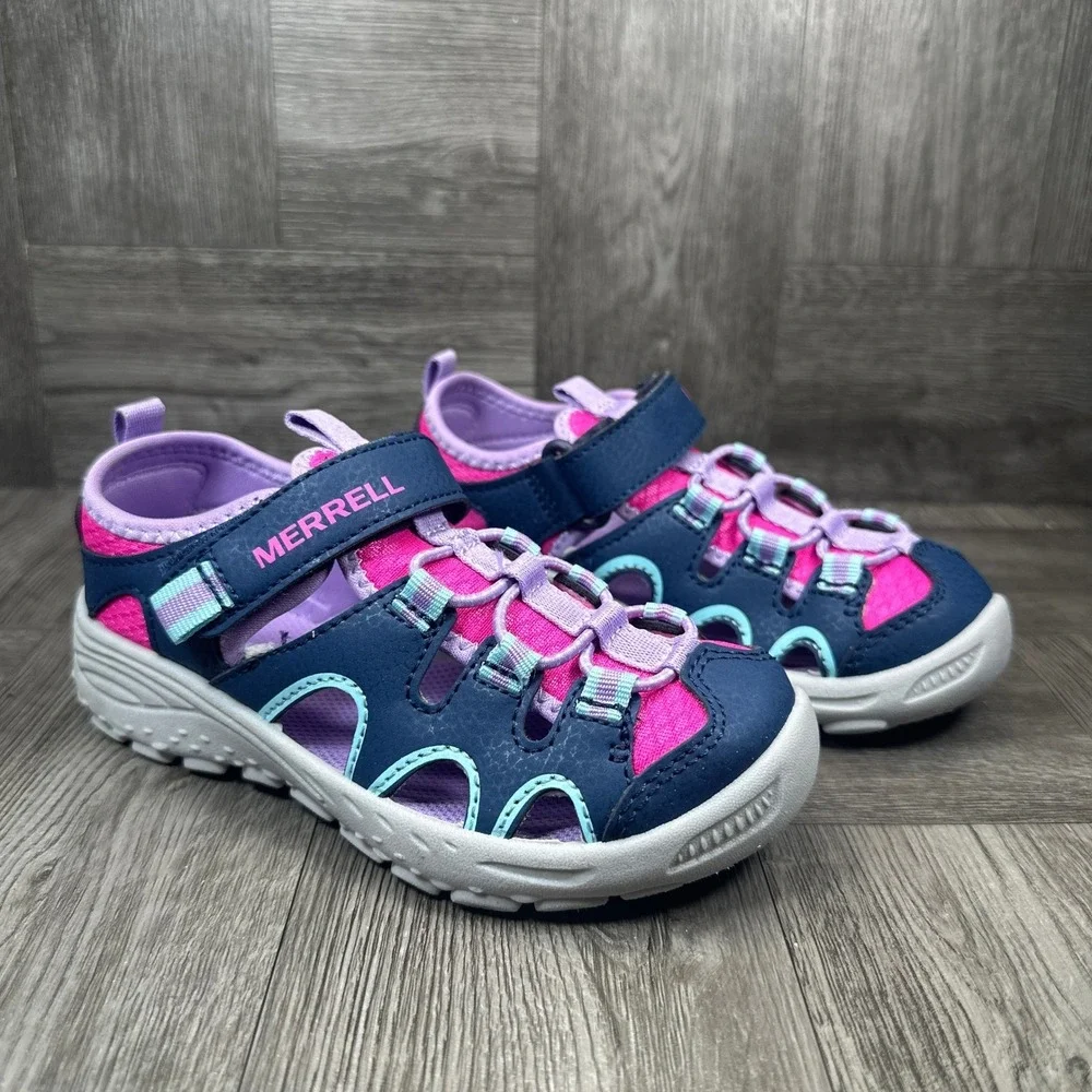 Merrell Hydro Trekker Sandal Kids 13M Navy Pink Purple Water Hiking MK126302 NEW